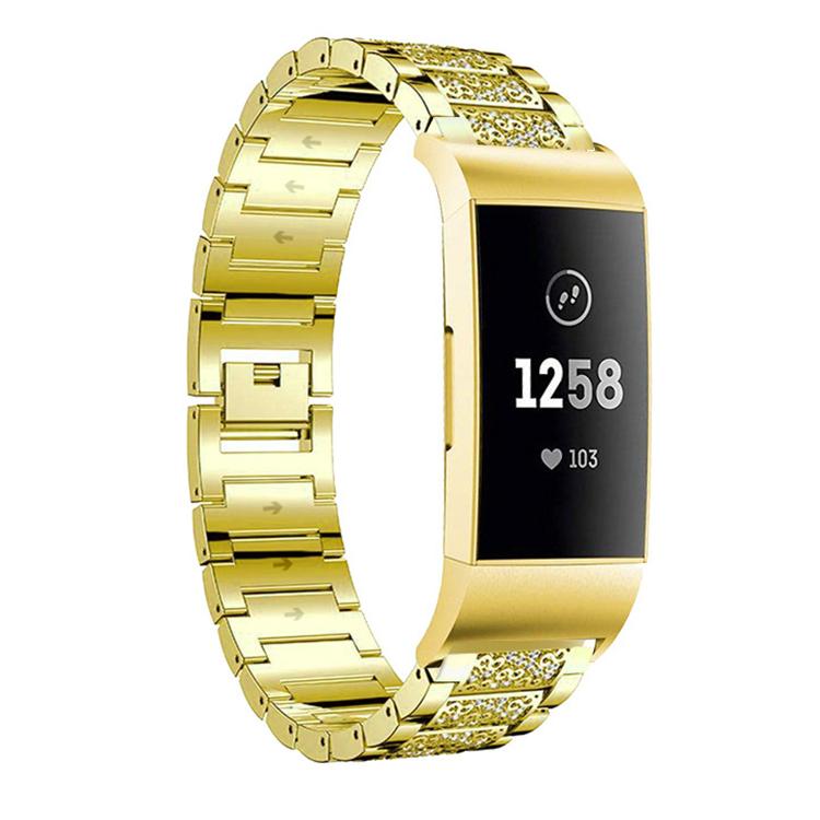 xDfind Diamond Jewelry Stainless Steel Watch Band, For Fitbit Charge 6 / 5 18mm, For Fitbit Inspire 3 12mm, For Fitbit Versa 4 / 3 / Sense2 / 1 20mm, For Fitbit Luxe / Special Edition 12mm, For Fitbit Inspire 2 / Ace 3 14mm, For Fitbit Charge 4 / 3 18mm