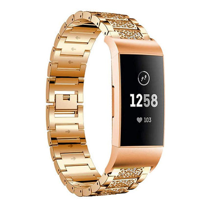 xDfind Diamond Jewelry Stainless Steel Watch Band, For Fitbit Charge 6 / 5 18mm, For Fitbit Inspire 3 12mm, For Fitbit Versa 4 / 3 / Sense2 / 1 20mm, For Fitbit Luxe / Special Edition 12mm, For Fitbit Inspire 2 / Ace 3 14mm, For Fitbit Charge 4 / 3 18mm