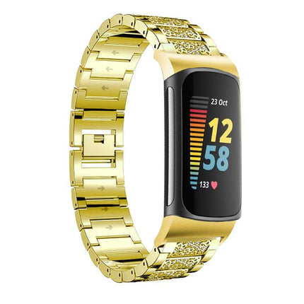 xDfind Diamond Jewelry Stainless Steel Watch Band, For Fitbit Charge 6 / 5 18mm, For Fitbit Inspire 3 12mm, For Fitbit Versa 4 / 3 / Sense2 / 1 20mm, For Fitbit Luxe / Special Edition 12mm, For Fitbit Inspire 2 / Ace 3 14mm, For Fitbit Charge 4 / 3 18mm