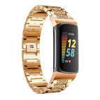 For Fitbit Charge 6 / 5 18mm / Rose Gold