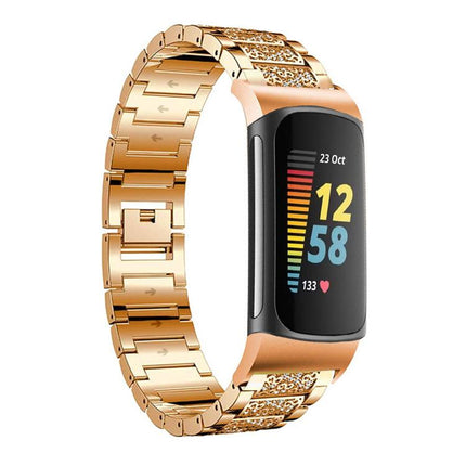 xDfind Diamond Jewelry Stainless Steel Watch Band, For Fitbit Charge 6 / 5 18mm, For Fitbit Versa 4 / 3 / Sense2 / 1 20mm, For Fitbit Inspire 2 / Ace 3 14mm, For Fitbit Charge 4 / 3 18mm