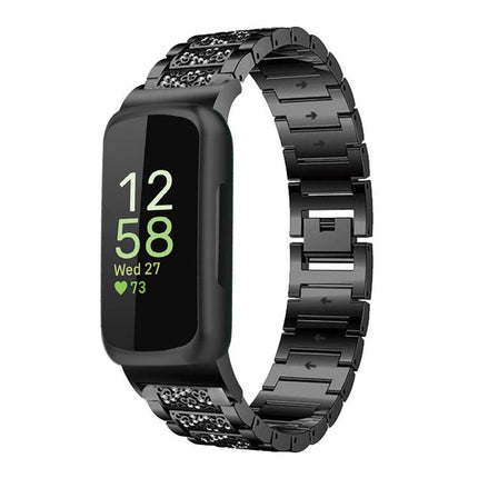 xDfind Diamond Jewelry Stainless Steel Watch Band, For Fitbit Charge 6 / 5 18mm, For Fitbit Inspire 3 12mm, For Fitbit Versa 4 / 3 / Sense2 / 1 20mm, For Fitbit Luxe / Special Edition 12mm, For Fitbit Inspire 2 / Ace 3 14mm, For Fitbit Charge 4 / 3 18mm