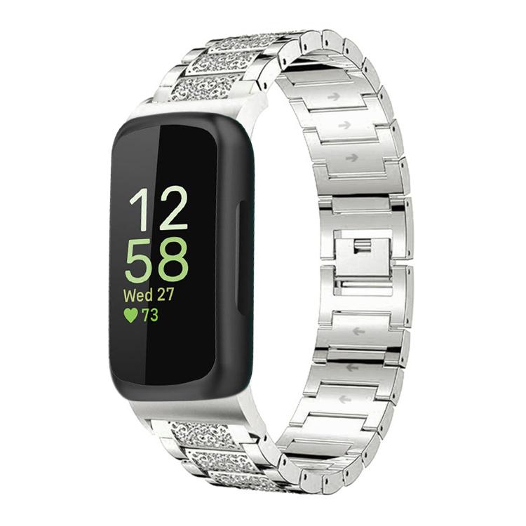 xDfind Diamond Jewelry Stainless Steel Watch Band, For Fitbit Charge 6 / 5 18mm, For Fitbit Inspire 3 12mm, For Fitbit Versa 4 / 3 / Sense2 / 1 20mm, For Fitbit Luxe / Special Edition 12mm, For Fitbit Inspire 2 / Ace 3 14mm, For Fitbit Charge 4 / 3 18mm