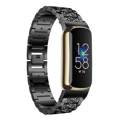 xDfind Diamond Jewelry Stainless Steel Watch Band, For Fitbit Charge 6 / 5 18mm, For Fitbit Inspire 3 12mm, For Fitbit Versa 4 / 3 / Sense2 / 1 20mm, For Fitbit Luxe / Special Edition 12mm, For Fitbit Inspire 2 / Ace 3 14mm, For Fitbit Charge 4 / 3 18mm