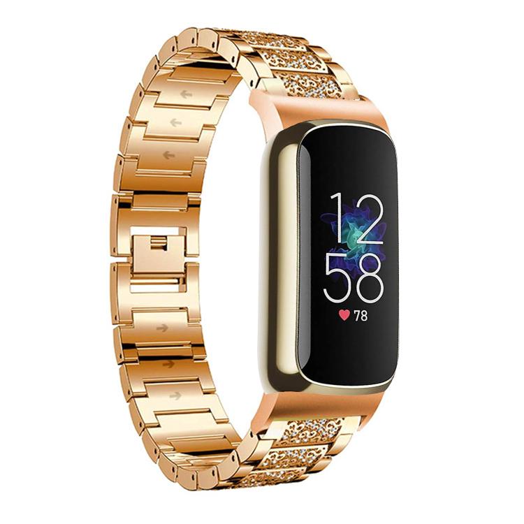 xDfind Diamond Jewelry Stainless Steel Watch Band, For Fitbit Charge 6 / 5 18mm, For Fitbit Inspire 3 12mm, For Fitbit Versa 4 / 3 / Sense2 / 1 20mm, For Fitbit Luxe / Special Edition 12mm, For Fitbit Inspire 2 / Ace 3 14mm, For Fitbit Charge 4 / 3 18mm