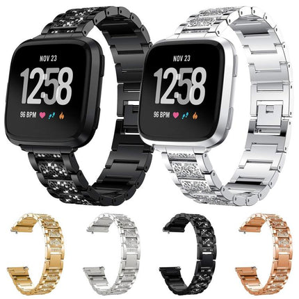 xDfind Diamond Jewelry Stainless Steel Watch Band, For Fitbit Charge 6 / 5 18mm, For Fitbit Inspire 3 12mm, For Fitbit Versa 4 / 3 / Sense2 / 1 20mm, For Fitbit Luxe / Special Edition 12mm, For Fitbit Inspire 2 / Ace 3 14mm, For Fitbit Charge 4 / 3 18mm