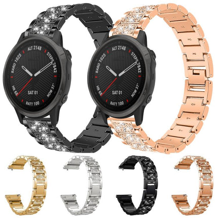 xDfind Diamond Jewelry Stainless Steel Watch Band, For Garmin Fenix 8/7S/6S/5S 20mm 18mm