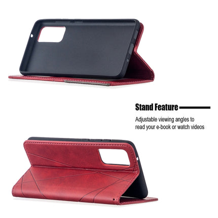 Rhombus Texture Horizontal Flip Magnetic Leather Case with Holder & Card Slots, For Galaxy S20 FE 5G / S20 Lite