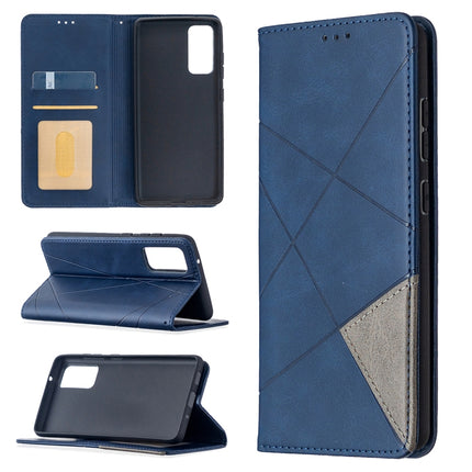 Rhombus Texture Horizontal Flip Magnetic Leather Case with Holder & Card Slots, For Galaxy S20 FE 5G / S20 Lite