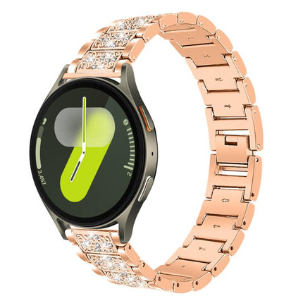xDfind Diamond Jewelry Stainless Steel Watch Band, For Galaxy Watch Ultra2 2026 / 2025 / 1 2024, For Galaxy Watch9 / 8 / 8 Classic, For Samsung Galaxy Watch7 / FE / 6 / 5 / 4, For Samsung Galaxy Fit3