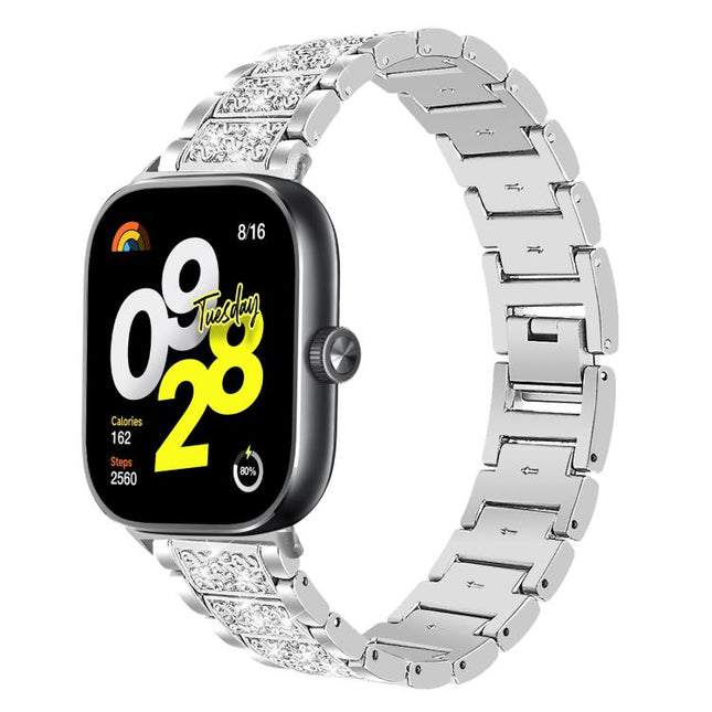 xDfind Diamond Jewelry Stainless Steel Watch Band, For Xiaomi Band 9 Pro / Redmi Watch 6 / 5, For Xiaomi Smart Band 10 / 9 / 8 / NFC 14mm, For Redmi Watch 3 Active / Lite 20mm, For Redmi Watch 3 20mm