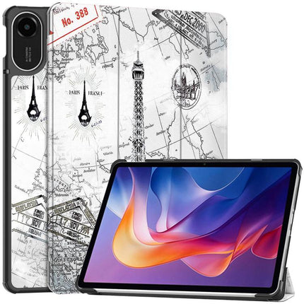 Custer Painted 3-Fold Stand Leather Smart Tablet Case, For Xiaomi Redmi Pad 2 SE 9.7 2026, For Xiaomi Redmi Pad 2