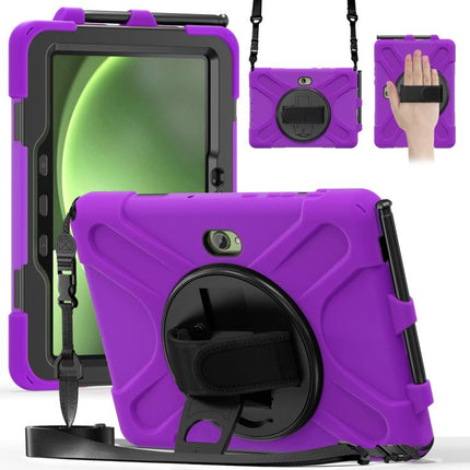 Shockproof Colorful Silicone + PC Protective Case with Holder & Hand Grip Strap, For Samsung Tab A 8.0(2019) T290 / T295, For Samsung Galaxy Tab Active Pro T540 / T545 / Tab Active4 Pro                                                                   ...