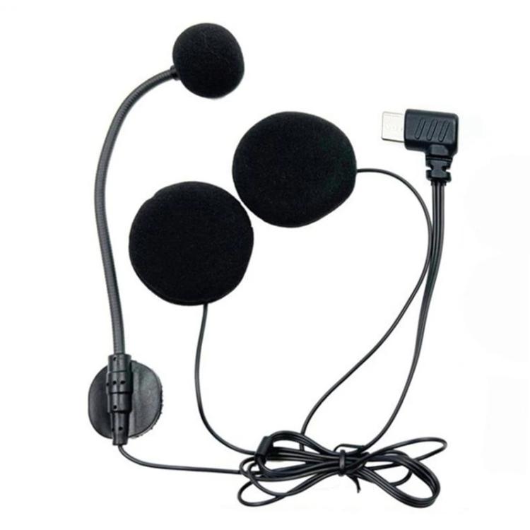 Type-C Elbow Motorcycle Half Helmet Intercom Headset Microphone