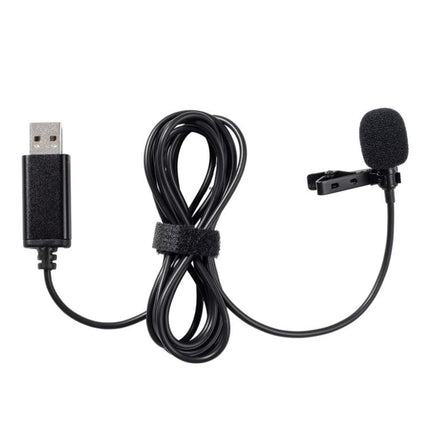 USB Interface Lavalier Microphone for Laptop Live Conference Recording
