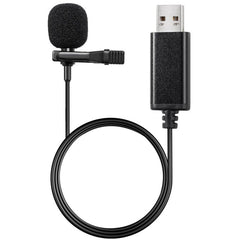 USB Interface Lavalier Microphone for Laptop Live Conference Recording