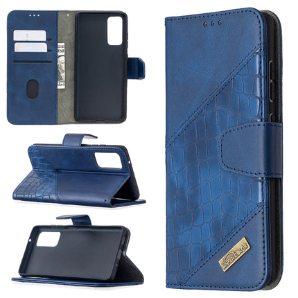 Matching Color Crocodile Texture Horizontal Flip PU Leather Case with Wallet & Holder & Card Slots, For Galaxy S20 FE 5G / S20 Lite
