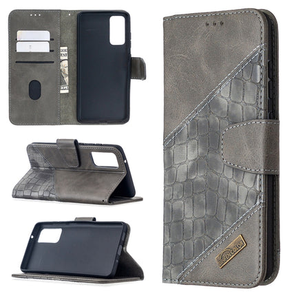 Matching Color Crocodile Texture Horizontal Flip PU Leather Case with Wallet & Holder & Card Slots, For Galaxy S20 FE 5G / S20 Lite