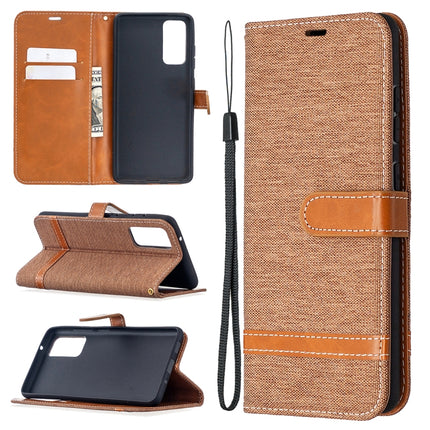 Color Matching Denim Texture Horizontal Flip Leather Case with Holder & Card Slots & Wallet & Lanyard, For Galaxy S20 FE 5G / S20 Lite