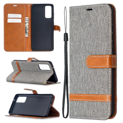 Color Matching Denim Texture Horizontal Flip Leather Case with Holder & Card Slots & Wallet & Lanyard, For Galaxy S20 FE 5G / S20 Lite