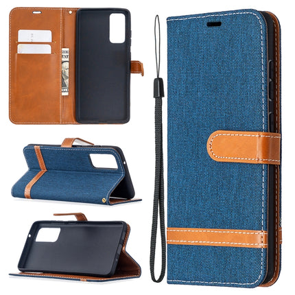 Color Matching Denim Texture Horizontal Flip Leather Case with Holder & Card Slots & Wallet & Lanyard, For Galaxy S20 FE 5G / S20 Lite