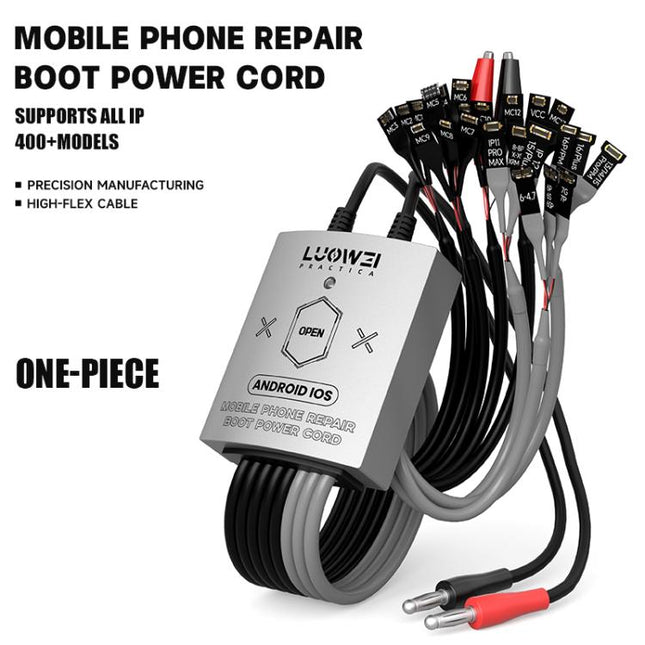 LUOWEI LW-325 Phone Repair Boot Power Cord for iPhone 8-17 Pro Max and Android