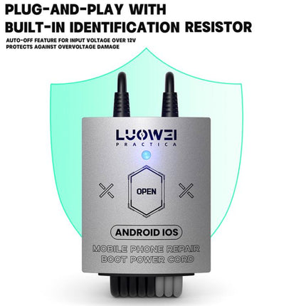 LUOWEI LW-325 Phone Repair Boot Power Cord for iPhone 8-17 Pro Max and Android
