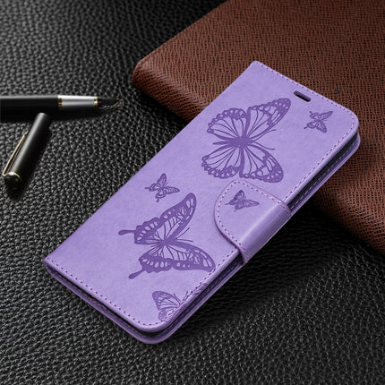 Embossing Two Butterflies Pattern Horizontal Flip PU Leather Case with Holder & Card Slot & Wallet & Lanyard, For Galaxy S20 FE 5G / S20 Lite