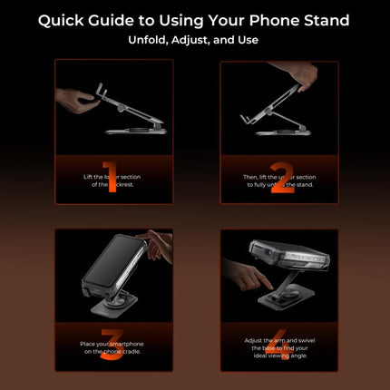 OUKITEL Portable Vertical Phone Waist Bag Desktop Metal Phone Holder Kit