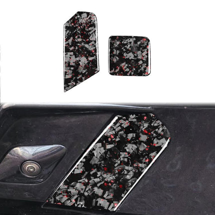 2pcs/Set Forged Gold Foil Carbon Fiber Car Trailer Hook Decorative Sticker for Chevrolet Corvette C8 2020-, Left and Right Driver, Trailer Hook