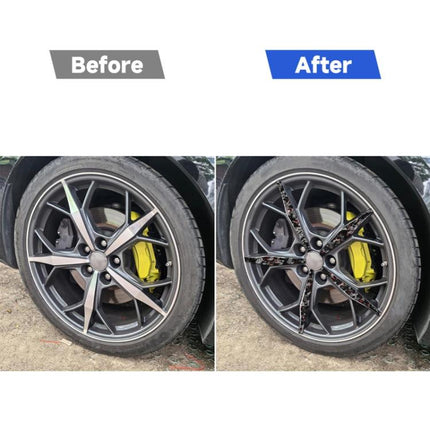 20pcs/Set Forged Gold Foil Carbon Fiber Car Wheels Decorative Sticker for Chevrolet Corvette C8 2020-, Left and Right Driver, Wheels
