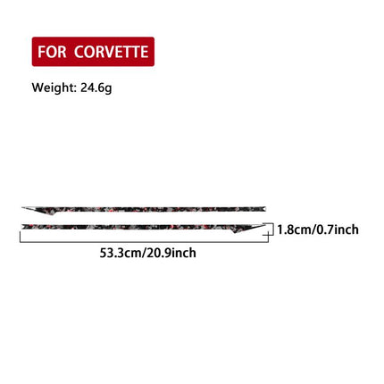 2pcs/Set Forged Gold Foil Carbon Fiber Car Taillight Decorative Sticker for Chevrolet Corvette C8 2020-, Left and Right Driver, Taillight