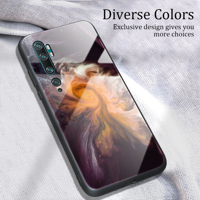 Marble Pattern Glass Protective Case, For Xiaomi Mi Note 10, For Xiaomi Mi CC9 / A3 Lite, For Xiaomi Redmi 9A