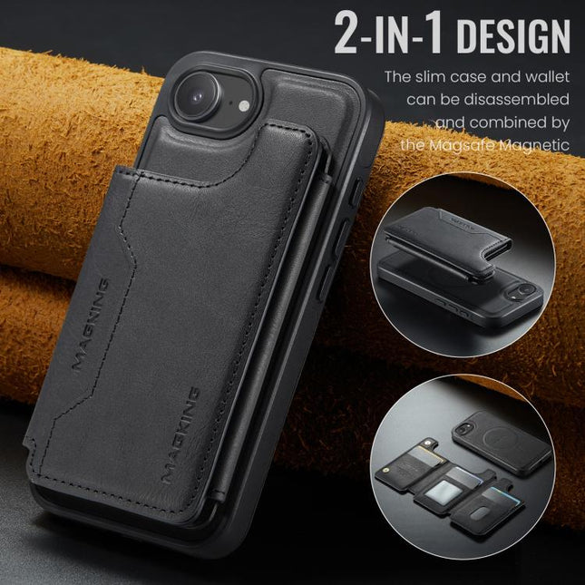MAGKING K3 Series MagSafe RFID Card Bag Detachable Phone Case, For iPhone 17e / 16e, For iPhone 17, For iPhone 16 Pro Max, For iPhone 16 Pro