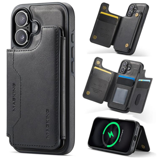 MAGKING K3 Series MagSafe RFID Card Bag Detachable Phone Case, For iPhone 16 Plus, For iPhone 16