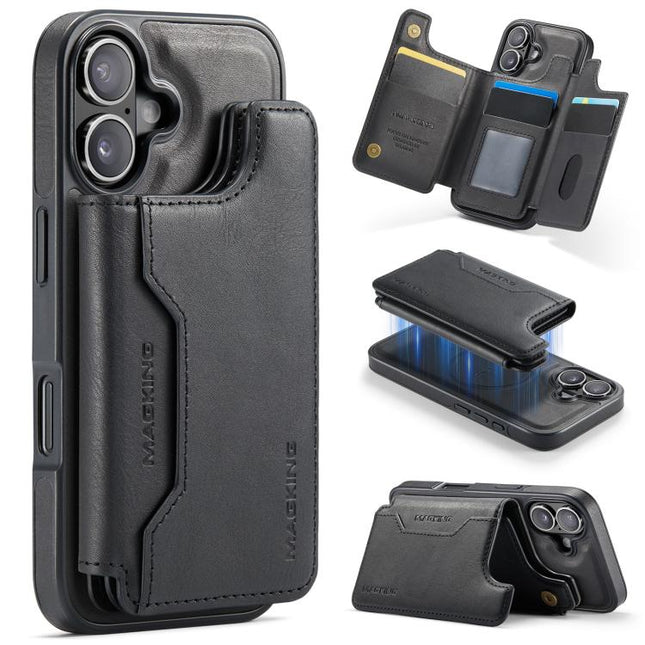 MAGKING K3 Series MagSafe RFID Card Bag Detachable Phone Case, For iPhone 17e / 16e, For iPhone 17, For iPhone 16 Pro Max, For iPhone 16 Pro