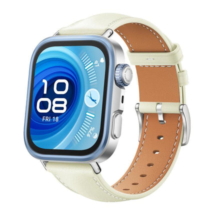 xDfind Flat Head Black Shark Fine Grain Leather Watch Band, For Huawei Watch Fit 4 Pro / Fit 4 / Fit 3 20mm, For Huawei Watch D2 22mm