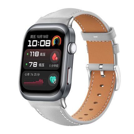 xDfind Flat Head Black Shark Fine Grain Leather Watch Band, For Huawei Watch Fit 4 Pro / Fit 4 / Fit 3 20mm, For Huawei Watch D2 22mm