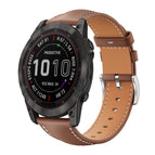 For Garmin Fenix 8/7X/6X/5X 26mm 22mm / Coffee