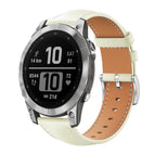 For Garmin Fenix 8/7/6/5 22mm 20mm / Creamy White