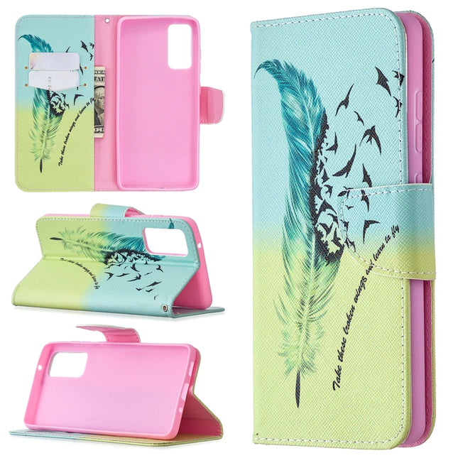 Colored Drawing Pattern Horizontal Flip Leather Case with Holder & Card Slots & Wallet, For Galaxy S20 FE 5G / S20 Lite, For Xiaomi Redmi 9C