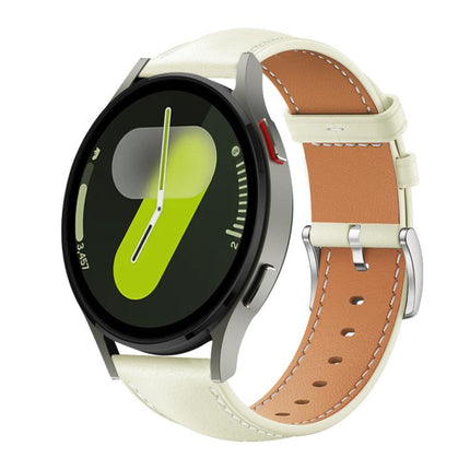 xDfind Flat Head Black Shark Fine Grain Leather Watch Band, For Samsung Galaxy Watch Ultra / Ultra 2025, For Samsung Galaxy Watch8 / Watch8 Classic, For Samsung Galaxy Watch7 / FE / 6 / 5 / 4