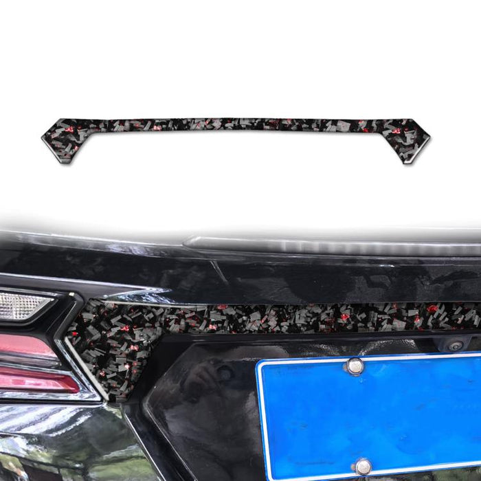 Forged Gold Foil Carbon Fiber Car Trunk Decorative Sticker for Chevrolet Corvette C8 2020-, Left and Right Driver, Trunk