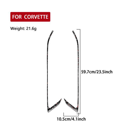 2pcs/Set Forged Gold Foil Carbon Fiber Car Door Decorative Sticker for Chevrolet Corvette C8 2020-, Left and Right Driver