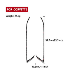 2pcs/Set Forged Gold Foil Carbon Fiber Car Door Decorative Sticker for Chevrolet Corvette C8 2020-, Left and Right Driver