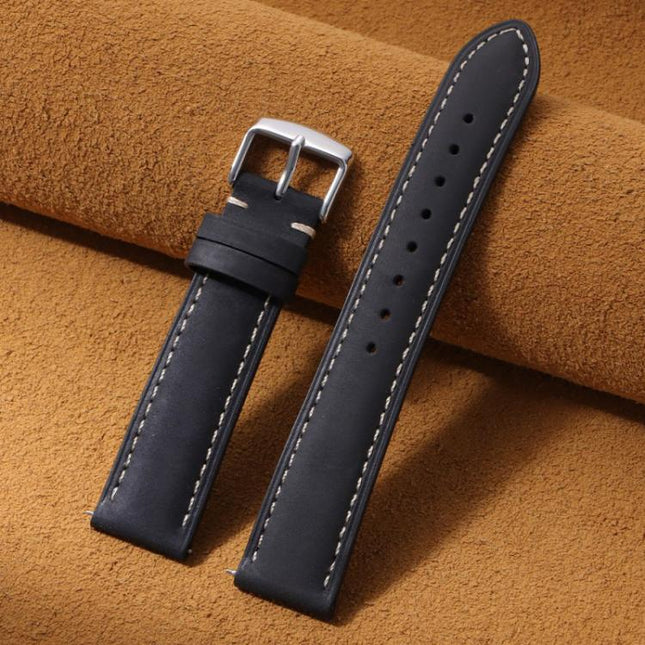 xDfind Retro Crazy Horse Texture Leather Watch Band, 20mm, 22mm
