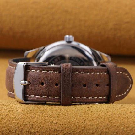 xDfind Retro Crazy Horse Texture Leather Watch Band, 20mm, 22mm