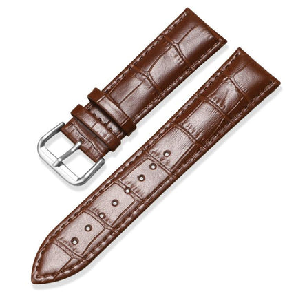 xDfind Bamboo Texture Pin Buckle Leather Watch Band, 20mm, 22mm