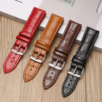 xDfind Bamboo Texture Pin Buckle Leather Watch Band, 24mm for Suunto 9 / 9 Baro / D5 / Core / 7, 12mm, 14mm, 18mm
