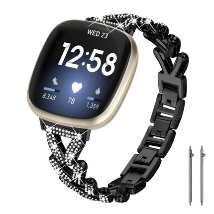 xDfind Small Twist Diamond Metal Watch Band, 20mm For Garmin Vivomove Sport / Vivoactive5 / 3, 20mm For Garmin Venu / Venu 2 / Sq / Sq2, 20mm, 20mm For Xiaomi Mibro Air / Mibro Lite, 20mm For Honor Watch SE / Magic Watch2 42mm